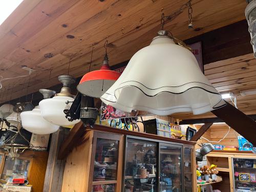 School House Lamp Fixture Glass Skirt Shade