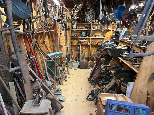 Vintage Wood Working Scythe Snath Buck Saw Antique Shovels Power Tools