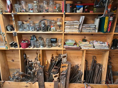 Vintage Saws Hardware Fasteners Blacksmith Tongs