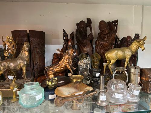 Small Metal Statues Animals Antique Carvings