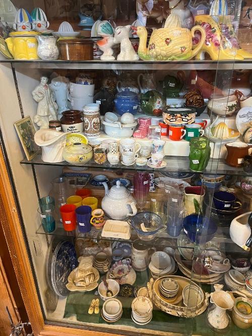 Vintage Dinnerware English Asian Teapots Salt Pepper Shakers Bowls Cups